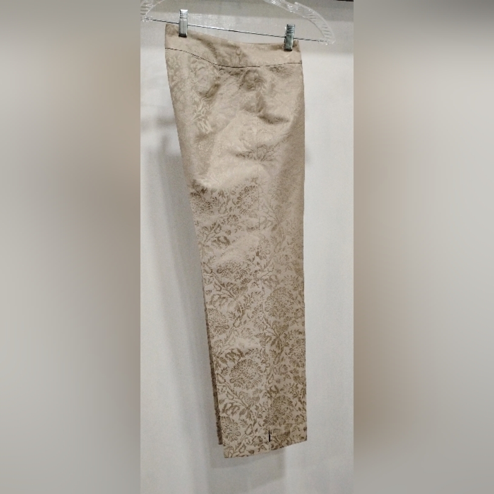 OYSTER SILK WOOL PAINTED PANTS NWOT